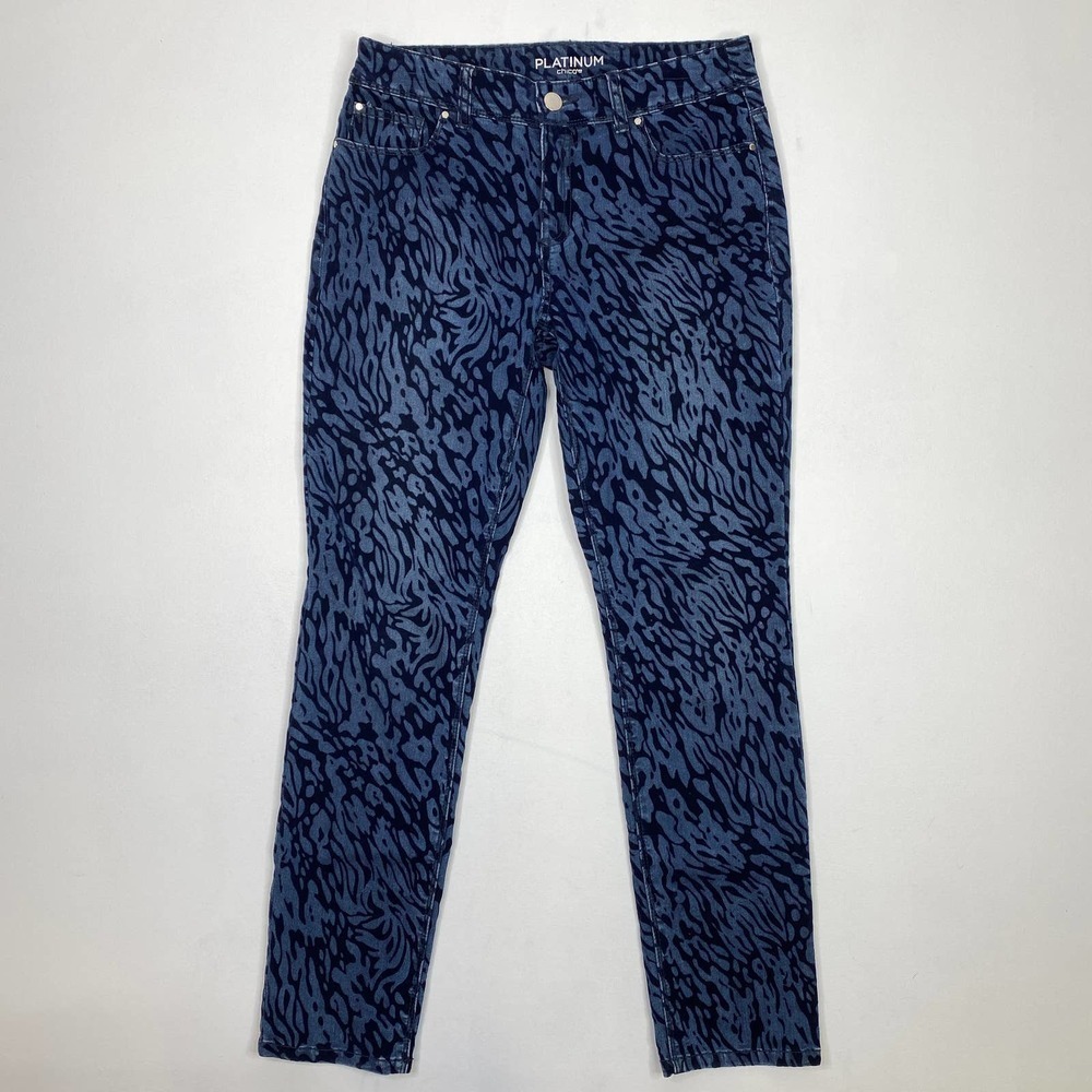 Chico's Velvet Animal Print Skinny Jeans